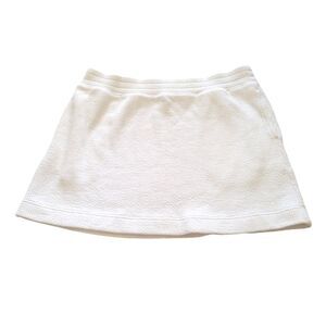 Aerie White Cotton Textured Knit Skirt Size Large